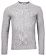 Thomas Maine Crew Neck Pullover Cable Knit Mid Grey Melange