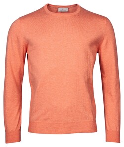 Thomas Maine Crew Neck Pullover Cotton Cashmere Trui Bright Orange