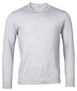 Thomas Maine Crew Neck Pullover Merino Wool Light Grey