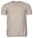 Thomas Maine Crew Neck Short Sleeve Fine Structure Knit Pullover Beige