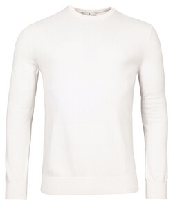 Thomas Maine Crew Neck Single Knit Cashmere Pullover Off White