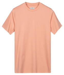 Thomas Maine Crew Neck Solid Color Liquid Cotton T-Shirt Soft Coral