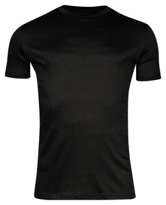 Thomas Maine Crew Neck Uni Color Soft Liquid Cotton T-Shirt Black