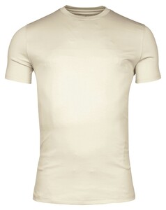 Thomas Maine Crew Neck Uni Color Soft Liquid Cotton T-Shirt Sand