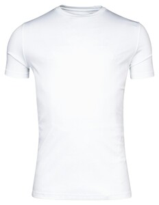 Thomas Maine Crew Neck Uni Color Soft Liquid Cotton T-Shirt White