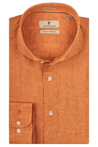 Thomas Maine Cutaway Linen Melange Shirt Fine Orange