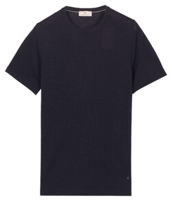 Thomas Maine Fine Merino Crew Neck Short Sleeve Trui Navy