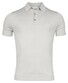 Thomas Maine Fine Merino Pullover Polo Collar Short Sleeve Single Knit Poloshirt Light Grey