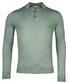 Thomas Maine Fine Merino Pullover Polo Long Sleeve Single Knit Trui Licht Groen