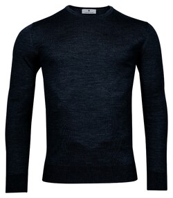 Thomas Maine Fine Merino Single Knit Crew Neck Trui Navy