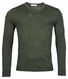Thomas Maine Fine Merino V-Neck Uni Single Knit Pullover Dark Green