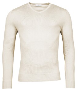 Thomas Maine Fine Merino V-Neck Uni Single Knit Pullover Kitt