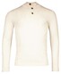 Thomas Maine Half Zip Round Knit Cashmere Wool Blend Pullover Off White