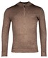 Thomas Maine Half Zip Single Knit Dye Wash Trui Taupe