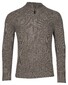 Thomas Maine Half Zip Vintage Texture Knit Pullover Extra Dark Grey Melange