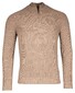 Thomas Maine Half Zip Vintage Texture Knit Pullover Light Camel