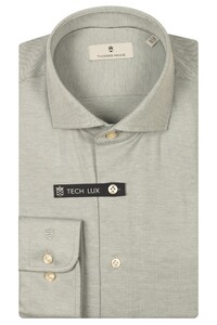 Thomas Maine Hyperstretch Mélange Roma Modern Kent Overhemd Soft Green
