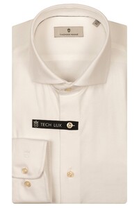 Thomas Maine Hyperstretch Mélange Roma Modern Kent Overhemd Wit