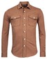 Thomas Maine Jersey Hyper Stretch Double Breast Pocket Overshirt Rust