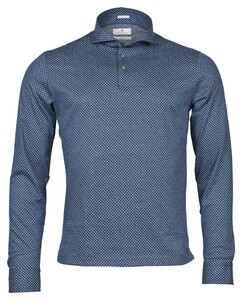Thomas Maine Knitted Mini Pattern Polo Navy