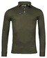Thomas Maine Knitted Uni Wool Jersey Poloshirt Olive