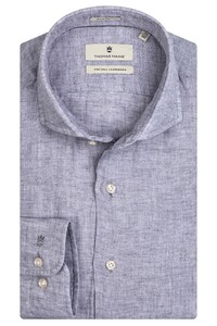 Thomas Maine Linen Herringbone Shirt Grey