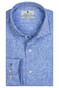 Thomas Maine Linnen Herringbone Overhemd Blauw