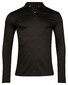 Thomas Maine Long Sleeve Liquid Cotton Uni Color Polo Zwart