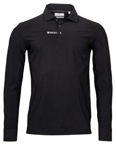 Thomas Maine Long Sleeve Performance Tech Lux Poloshirt Black