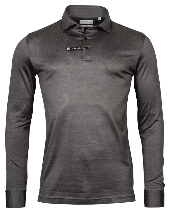 Thomas Maine Long Sleeve Vanise Jersey Poloshirt Mid Grey