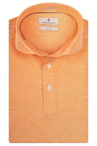 Thomas Maine Longsleeve Bari Collar Poloshirt Fine Orange