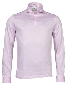 Thomas Maine Longsleeve Bari Collar Poloshirt Light Pink