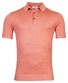 Thomas Maine Luxury Polo Pullover Short Sleeve Single Knit Merino Silk Linen Poloshirt Salmon Pink Melange