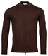 Thomas Maine Merino Cardigan Zip Single Knit Brown