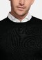 Thomas Maine Merino Crew Neck Single Knit Pullover Black