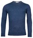 Thomas Maine Merino Crew Neck Single Knit Pullover Jeans Blue