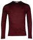 Thomas Maine Merino Crew Neck Single Knit Trui Bordeaux Melange