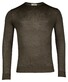 Thomas Maine Merino Crew Neck Single Knit Trui Donker Groen Melange