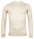 Thomas Maine Merino Crew Neck Single Knit Trui Ecru Melange