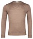 Thomas Maine Merino Crew Neck Single Knit Trui Taupe