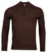 Thomas Maine Merino Half Zip Single Knit Pullover Brown