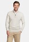 Thomas Maine Merino Half Zip Single Knit Pullover Ecru Melange