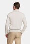 Thomas Maine Merino Half Zip Single Knit Pullover Ecru Melange