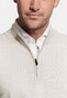 Thomas Maine Merino Half Zip Single Knit Pullover Ecru Melange