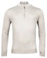 Thomas Maine Merino Half Zip Single Knit Pullover Extra Light Grey Melange