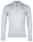 Thomas Maine Merino Half Zip Single Knit Pullover Licht Blue Melange