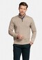 Thomas Maine Merino Half Zip Single Knit Pullover Light Beige Melange