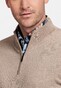 Thomas Maine Merino Half Zip Single Knit Pullover Light Beige Melange