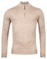 Thomas Maine Merino Half Zip Single Knit Pullover Light Beige Melange