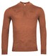 Thomas Maine Merino Half Zip Single Knit Pullover Rust